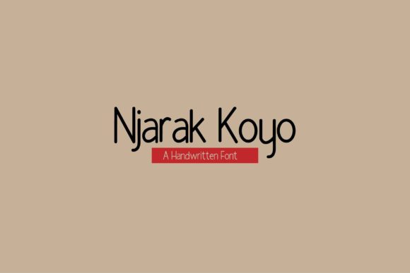 Njarak Koyo: A Cute Handwritten Font for Web Design