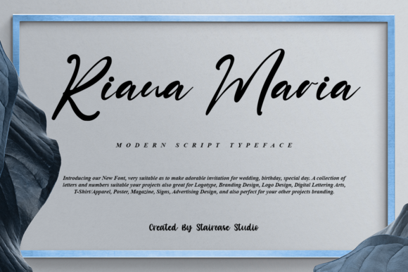 Riana Maria: A Refined Script Font for Crafters